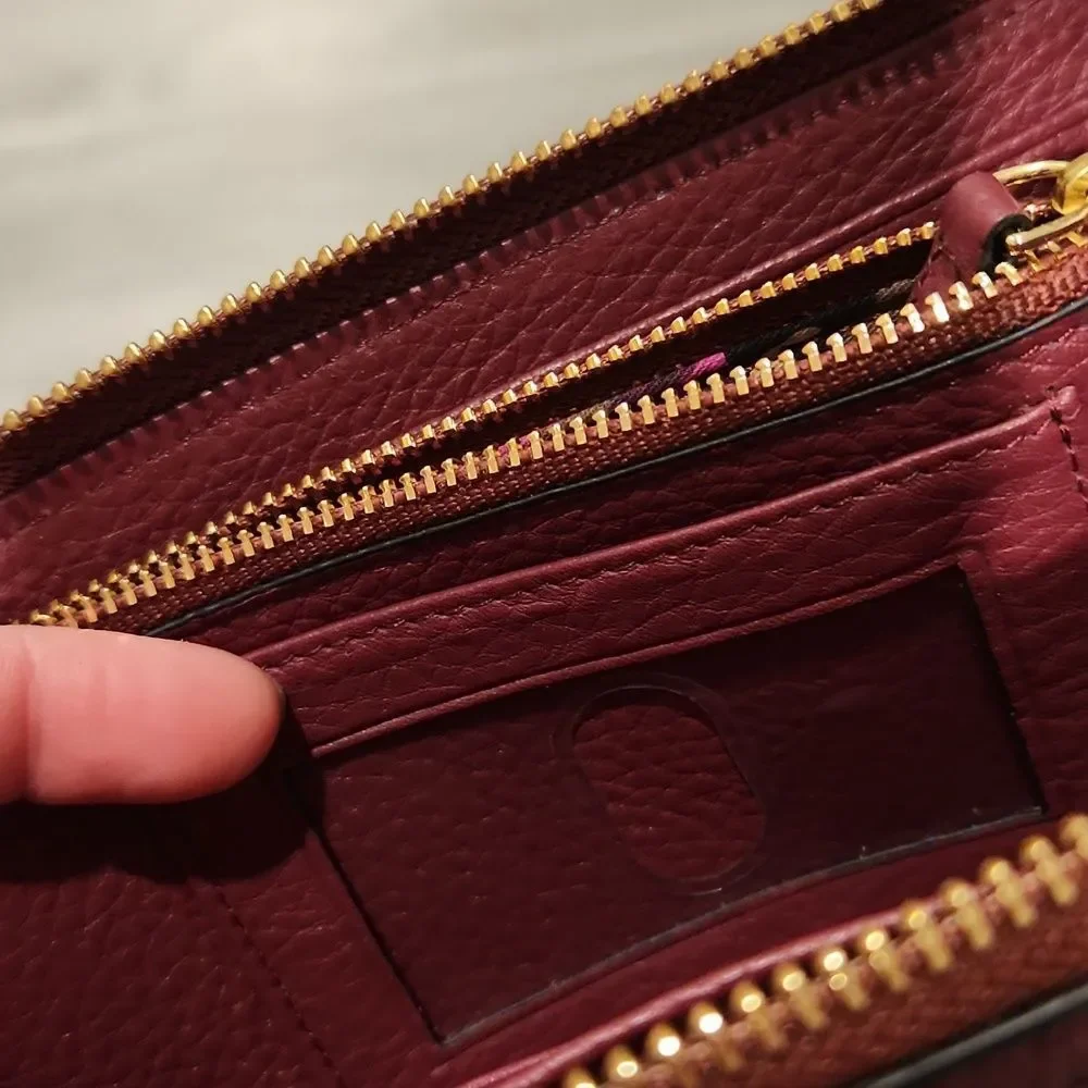 Vera Bradley Wallet Quilted Zip-Around Wallet in Burgundy